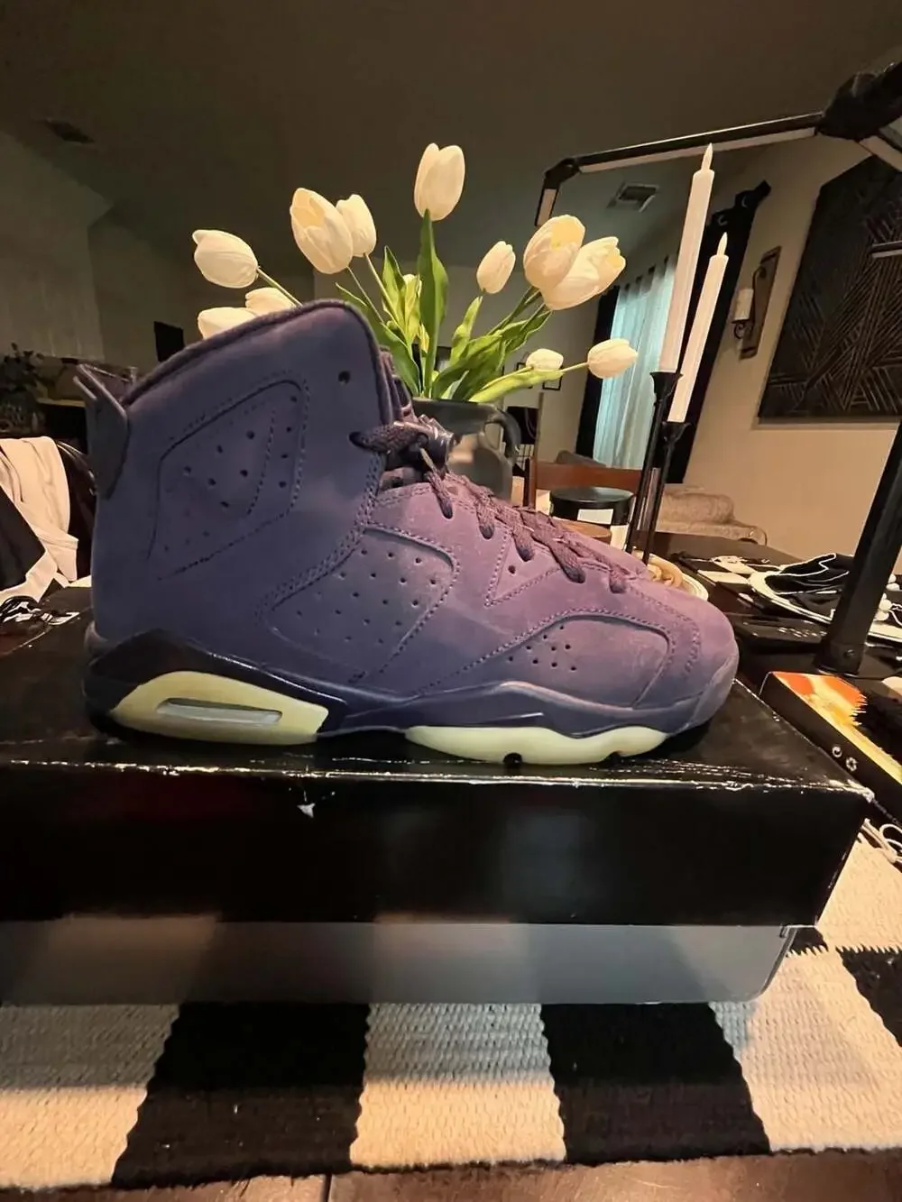 Air Jordan 6 Retro GG 'Purple Dynasty' Basketball Shoes 7.5 youth